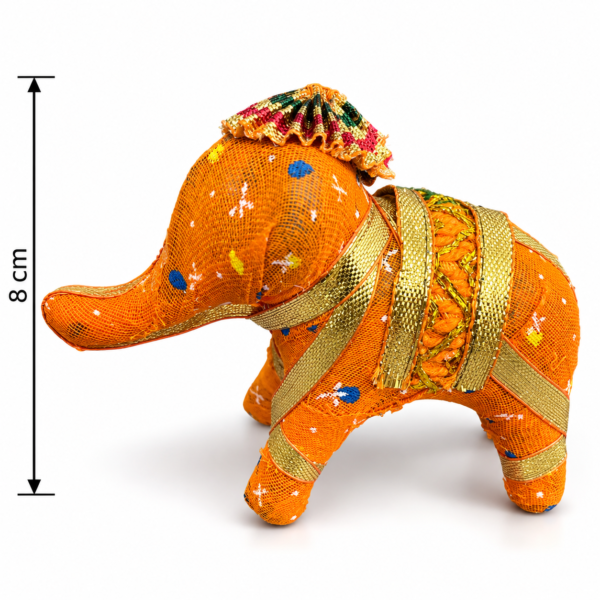 Rajasthani Fabric Elephant Decor – 8 cm