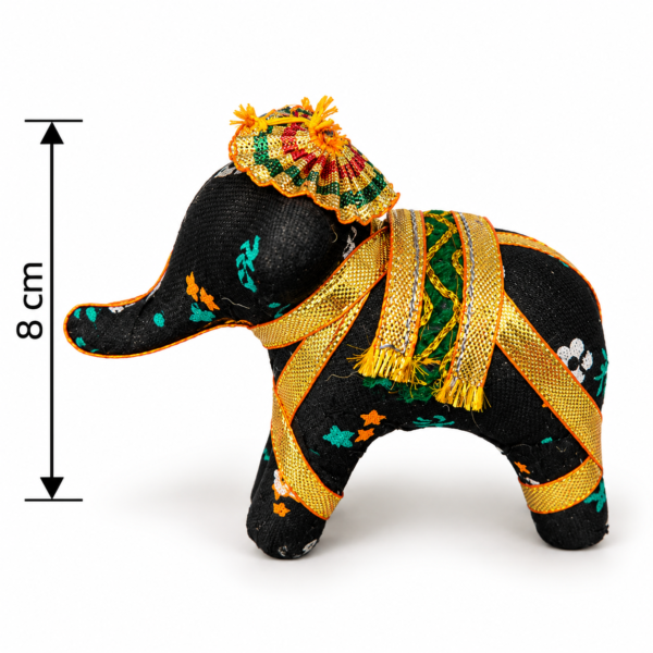 Rajasthani Fabric Elephant Decor – 8 cm