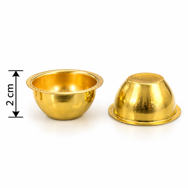 Golden Brass Pooja Katori – 2 cm