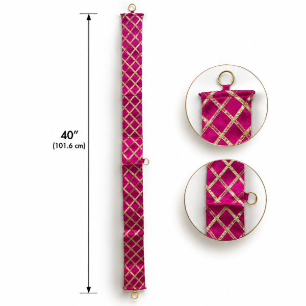 Pink & Golden Gota Patti Hanging Strip