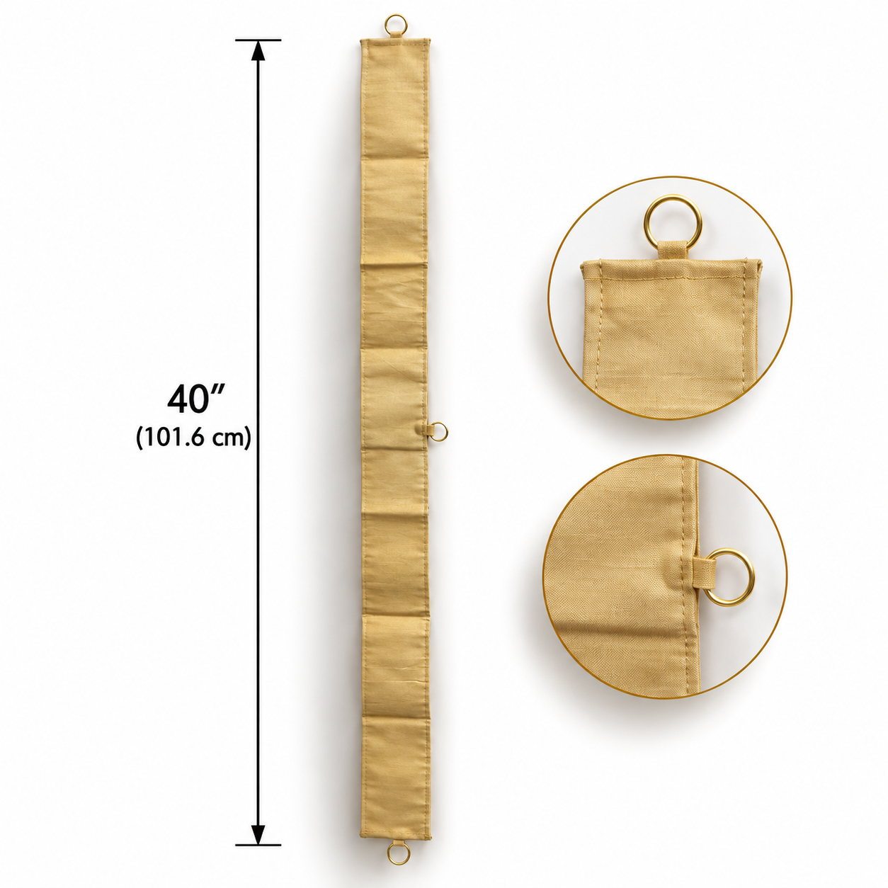 ChatGPT Image Sep 28, 2026, 06_43_12 PM Golden Fabric Hanging Strip with Rings - Image 1