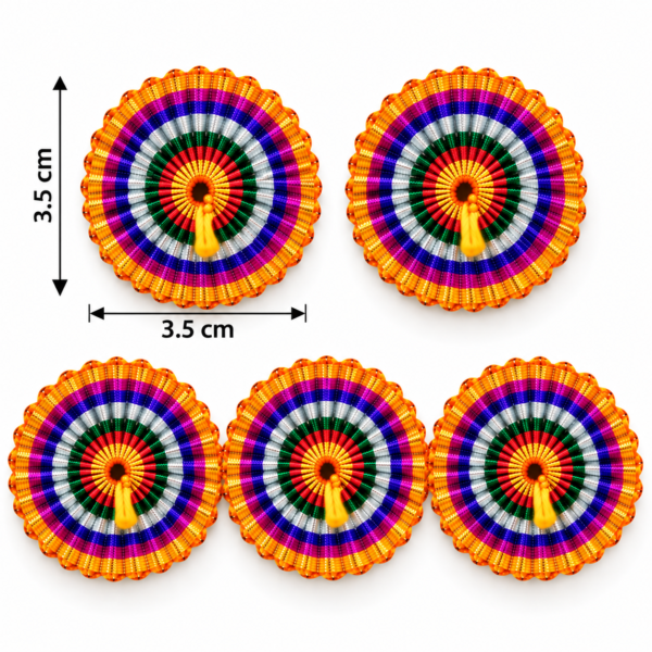 Multicolor Gota Patti Round Embellishment