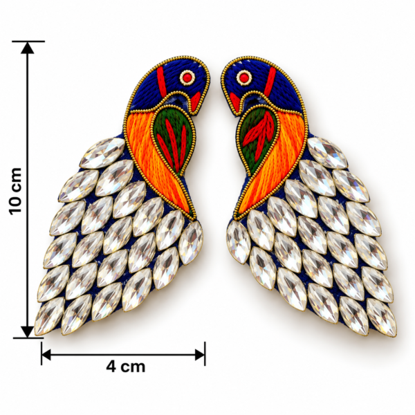 Royal Peacock Crystal Embellishment – 9 cm