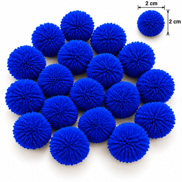 Royal Blue Pom Pom Balls – 2.5 cm